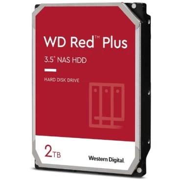 דיסק פנימי WD Red Plus NAS 2TB HDD 5400RPM 256MB Cache SATA III