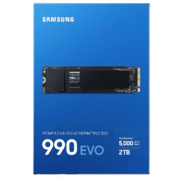 דיסק פנימי Samsung 990 EVO 2TB PCIE4.0X4/5.0X2 NVME gen 4/5