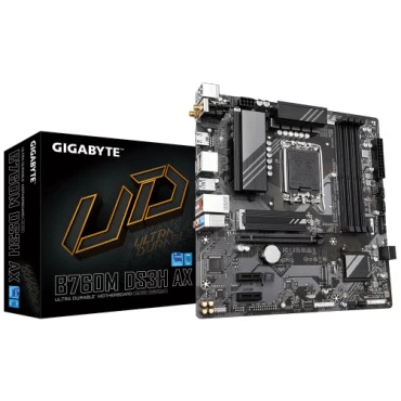 לוח אם אינטל דור 12-14 Gigabyte B760M DS3H AX rev1.2 DDR5 Micro-ATX WIFI6 מתאים ל-DDR5!!
