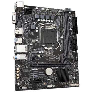 ⁦לוח אם אינטל דור 10/11 Gigabyte H510M S2H V3 LGA1200 VGA DVI HDMI⁩ – תמונה ⁦4⁩