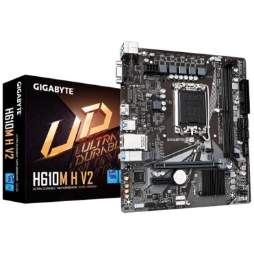 לוח אם אינטל דור 12-14 Gigabyte H610M H V2 DDR5 VGA HDMI מתאים ל-DDR5