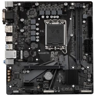 ⁦לוח אם אינטל דור 12/13/14 Gigabyte H610M S2H V2 Micro-ATX VGA DVI DP HDMI מתאים ל-DDR4 בלבד!!!⁩ – תמונה ⁦4⁩