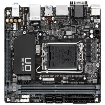 ⁦לוח אם אינטל דור 12-14 Gigabyte H610i DDR4 Mini-ITX LGA1700 VGA HDMI 2XDP מתאים ל-DDR4!!⁩ – תמונה ⁦4⁩