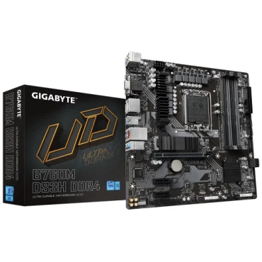 לוח אם אינטל 12/13/14 Gigabyte B760M DS3H DDR4 LGA1700 MultiviewX4 Micro-Atx