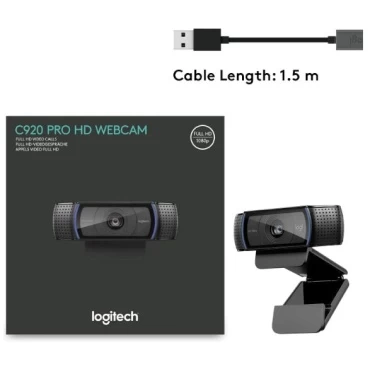 ⁦מצלמת אינטרנט Logitech C920 1080p HD Pro Webcam With Mic⁩ – תמונה ⁦3⁩