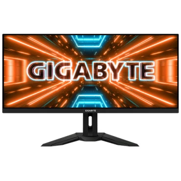 מסך מחשב 34  Gigabyte M34WQ 144HZ UWQHD 1MS HDR400 IPS KVM 21:9 SPK BLACK עם אפשרות חיבור Type-C