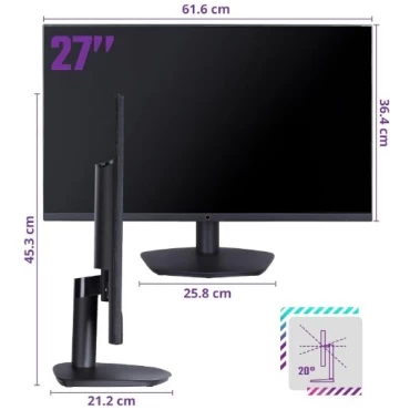 ⁦מסך מחשב גיימינג Cooler Master GM27 SS IPS 0.5MS 165HZ FHD Adaptive Sync⁩ – תמונה ⁦4⁩