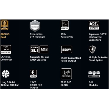 ⁦ZALMAN 850W ZM850-TMX2 PCIe 5.0 80 PLUS GOLD POWER SUPPLY⁩ – תמונה ⁦11⁩