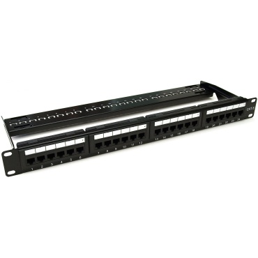 ⁦24 PORT CAT6 פאץ פנל מסוכך מלא⁩ – תמונה ⁦2⁩