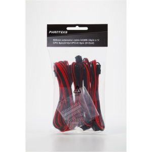 PHANTEKS EXTENSION CABLE PS COMBO BLACK/RED