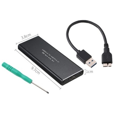 ⁦EXTERNAL CASE USB3.0 TO M.2 SSD SATA GoldTouch⁩ – תמונה ⁦2⁩