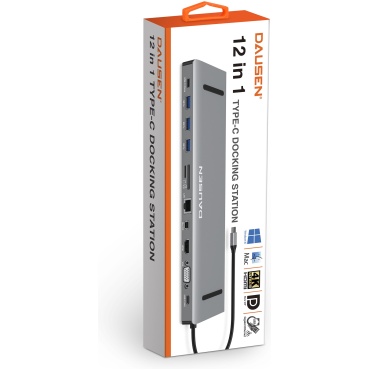 ⁦DAUSEN 12 IN 1 TYPE-C Docking Station⁩ – תמונה ⁦4⁩