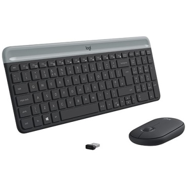 ⁦Logitech MK470 Slim KEYBOARD AND MOUSE COMBO Gray⁩ – תמונה ⁦3⁩