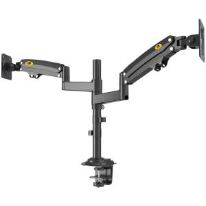 זרוע שולחנית דו מפרקית אגומטרית לשני מסכים "35-"22