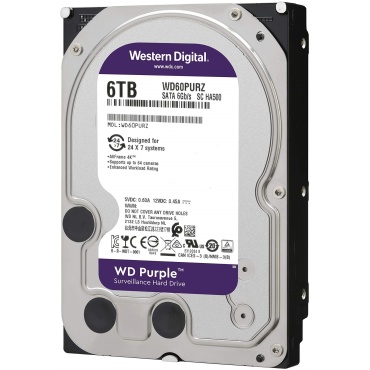 ⁦6TB 256MB SATA III 6TB 62PURZ PURPLE WD⁩ – תמונה ⁦3⁩