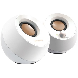 Creative Pebble Modern Speakers USB - WHITE