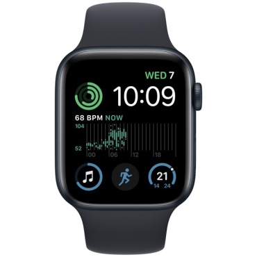 ⁦Apple Watch SE2 GPS + Cellular 44mm Midnight Aluminium Case with Midnight Sport Band - Regular⁩ – תמונה ⁦2⁩