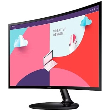 ⁦SAMSUNG 27" Essential Curved Monitor S3 S36C/100Hz/D-Sub/HDMI⁩ – תמונה ⁦5⁩