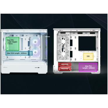 ⁦CASE ZALMAN P30 ARGB mATX CASE White⁩ – תמונה ⁦13⁩