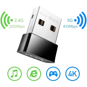 ⁦Wireless AC650 Dual Band Mini USB Nano Cudy⁩ – תמונה ⁦5⁩