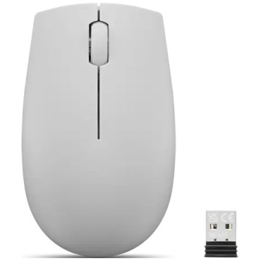 ⁦Lenovo 300 Wireless Compact Mouse (Arctic Grey)⁩ – תמונה ⁦2⁩