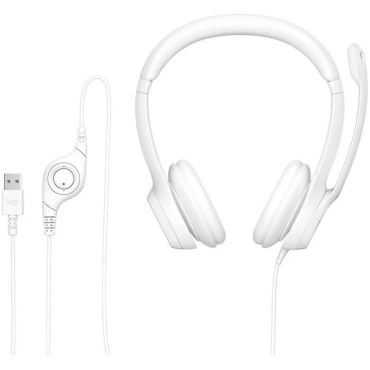 ⁦Logitech USB Headset H390 - White⁩ – תמונה ⁦3⁩