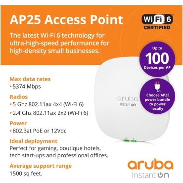 ⁦ACCESS POINT Instant On AP25 Aruba⁩ – תמונה ⁦4⁩