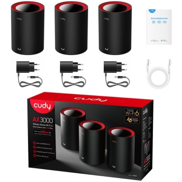⁦MESH SYSTEM AX3000 2.5G Wi-Fi 6 M3000 Cudy (3 pack)⁩ – תמונה ⁦4⁩
