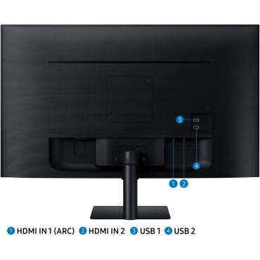 ⁦SAMSUNG 32" FHD FLAT S32DM500EM/SMART/HDMIx2USBx2⁩ – תמונה ⁦3⁩