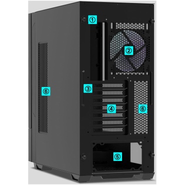 ⁦CASE ZALMAN ATX MID-TOWER Z10 DS Black⁩ – תמונה ⁦8⁩