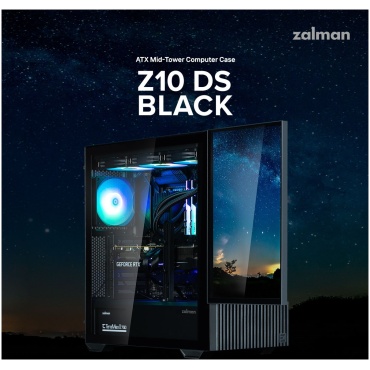 ⁦CASE ZALMAN ATX MID-TOWER Z10 DS Black⁩ – תמונה ⁦10⁩