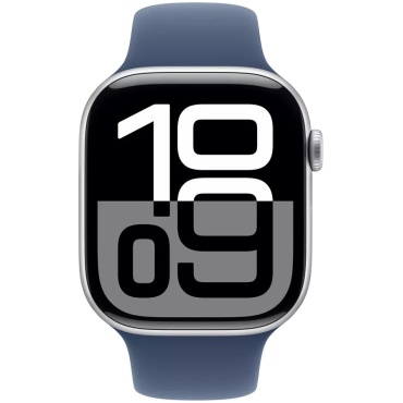 ⁦Apple Watch Series 10 GPS 46mm Silver Aluminium Case with Denim Sport Band⁩ – תמונה ⁦2⁩