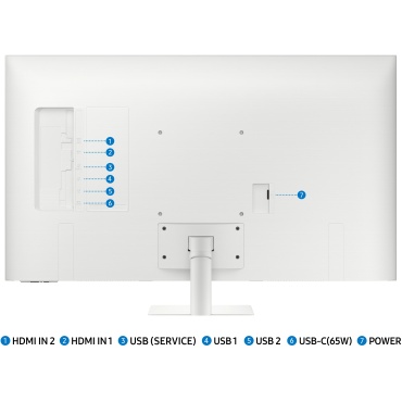 ⁦SAMSUNG 43" WHITE/4K/SMART/S43DM703UM/TYPE C+HDMI/Speakers⁩ – תמונה ⁦3⁩