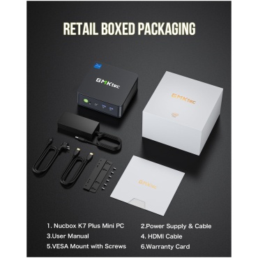 ⁦GMKtec NucBox K7 Plus Intel i7-13620H/16GB/1TB/W11Pro⁩ – תמונה ⁦5⁩