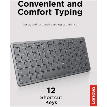 ⁦Lenovo Multi-Device Wireless Bluetooth Keyboard⁩ – תמונה ⁦3⁩