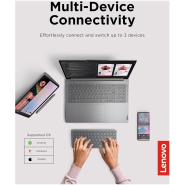⁦Lenovo Multi-Device Wireless Bluetooth Keyboard⁩ – תמונה ⁦5⁩