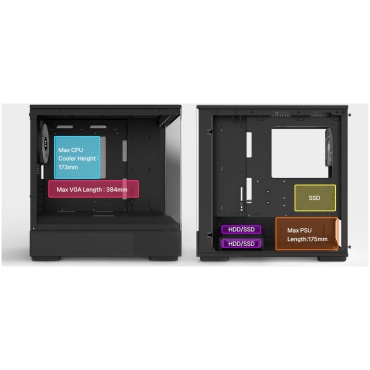 ⁦CASE ZALMAN MICRO ATX MINI-TOWER P10 BLACK⁩ – תמונה ⁦14⁩