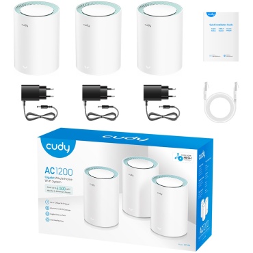 ⁦Cudy AC1200 Whole Home Mesh WiFi System M1300 (3-Pack)-IL⁩ – תמונה ⁦4⁩