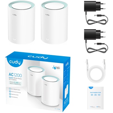 ⁦MESH SYSTEM AC1200 WiFi M1300 (2-Pack)-IL Cudy⁩ – תמונה ⁦3⁩