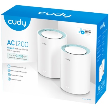 ⁦MESH SYSTEM AC1200 WiFi M1300 (2-Pack)-IL Cudy⁩ – תמונה ⁦4⁩