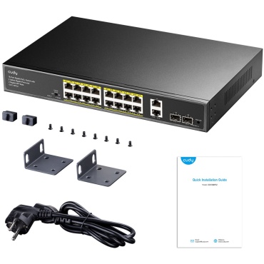 ⁦SWITCH 16-PORT Gigabit PoE+ GS1018PS2 Cudy⁩ – תמונה ⁦3⁩