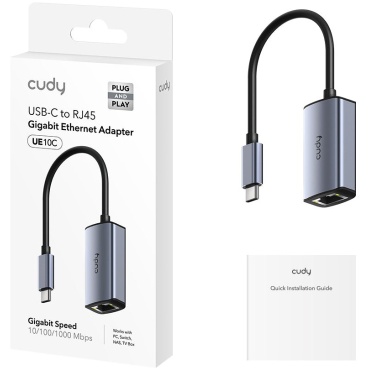 ⁦Cudy USB-C to Ethernet Adapter UE10C⁩ – תמונה ⁦3⁩