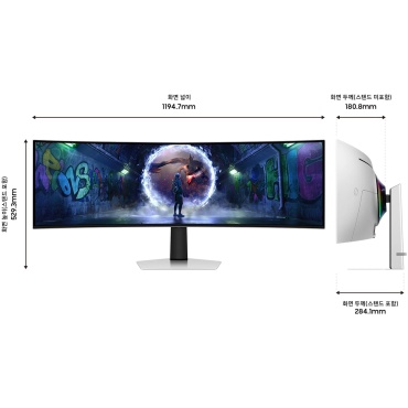 ⁦SAMSUNG 49" ODYSSEY G9 G93SD OLED DQHD 240Hz⁩ – תמונה ⁦3⁩
