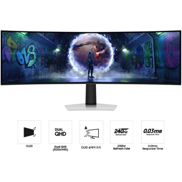 ⁦SAMSUNG 49" ODYSSEY G9 G93SD OLED DQHD 240Hz⁩ – תמונה ⁦6⁩