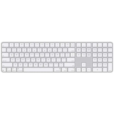 ⁦Apple Magic Keyboard with Touch ID and Numeric Keypad for Mac models with silicon - Hebrew - White⁩ – תמונה ⁦2⁩