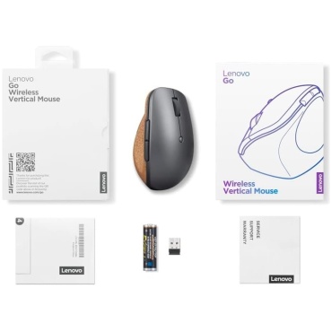 ⁦Lenovo Go Wireless Vertical Mouse⁩ – תמונה ⁦3⁩
