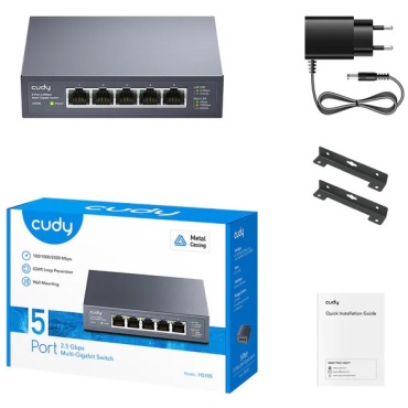 ⁦SWITCH 5-Port 2.5G Desktop Switch HS105-IL Cudy⁩ – תמונה ⁦3⁩