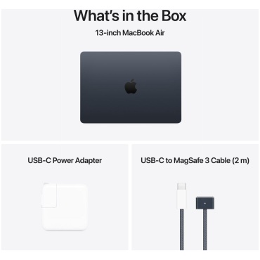 ⁦Apple MacBook Air 13 M4 /512GB SSD/16GB Midnight⁩ – תמונה ⁦3⁩