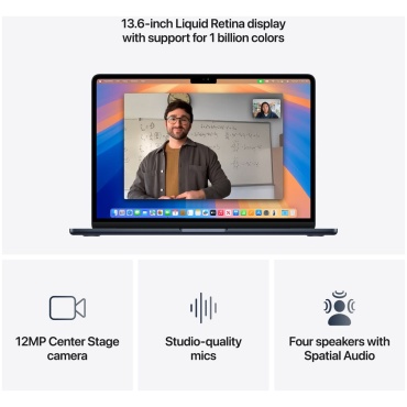 ⁦Apple MacBook Air 13 M4 /512GB SSD/16GB Midnight⁩ – תמונה ⁦6⁩