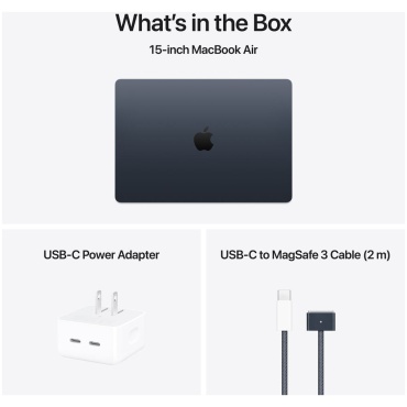 ⁦Apple MacBook Air 15 M4 /256GB SSD/16GB Midnight⁩ – תמונה ⁦3⁩